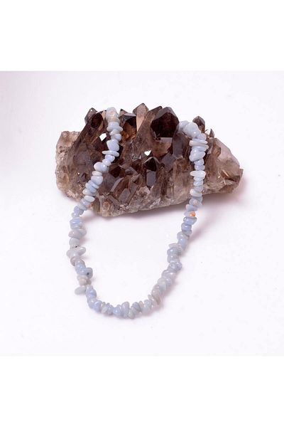 Taş Sandığı Angel Stone Unshaped Necklace - Angelite Stone
