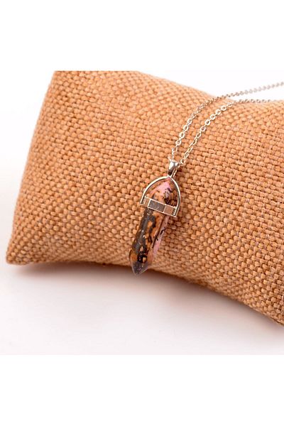 Taş Sandığı Rhodonite Stone Pile Necklace
