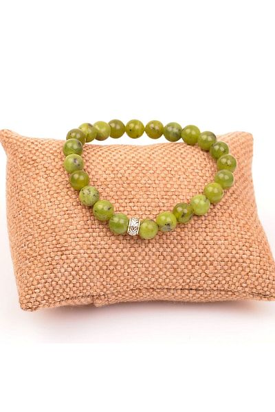 Taş Sandığı Jade Stone Bracelet (8 Mm)
