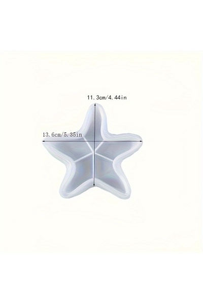 Choice MG304 قالب سيليكون على شكل نجمة البحر مكون من قطعة واحدة وحامل شموع أس...