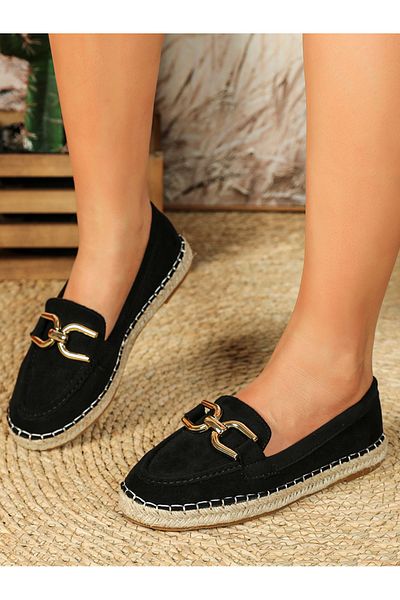 Sneak-a-Peek By Styli Metal Accent Embellished Slip On Espadrilles