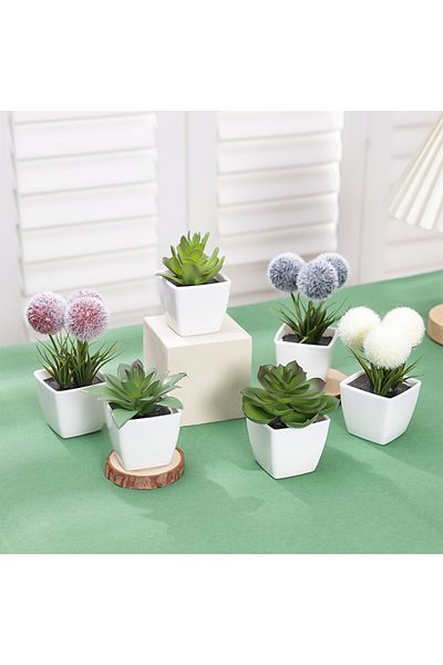 Choice Xs Olive 1set Of Home Decoration, Mini Evergreen Artificial Plant Small Potted Plants