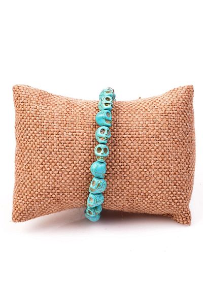 Taş Sandığı Skull Turquoise Stone Bracelet