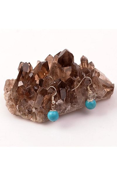 Taş Sandığı Turquoise Stone Earrings