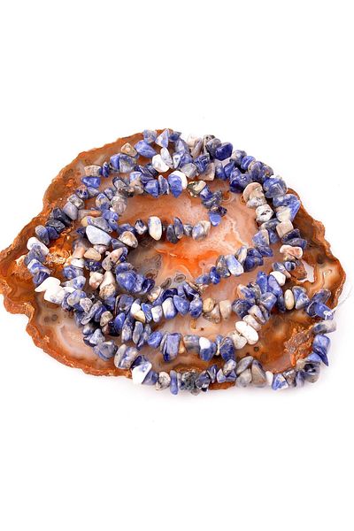 Taş Sandığı Unshaped Sodalite and Broken Stone String