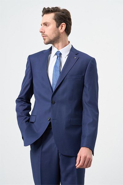 İmza Dark Navy Mono Collar 6 Drop Comfort Fit Classic Suit 1001245169