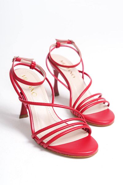 Mubiano Mbhrn520-kr High Red Heeled Women's Sandals - Open Back