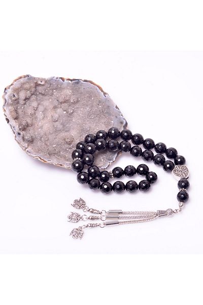 Taş Sandığı Onyx Stone Rosary - 10 mm Facet Cut