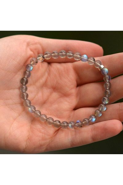 Taş Sandığı Reflective Labradorite Stone Bracelet - High Quality (6 mm)