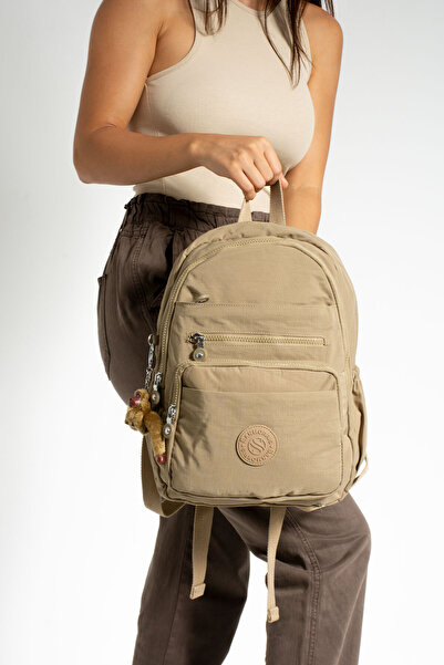 Çanta Trend Sanmorris Unisex Αδιάβροχο ύφασμα μεσαίου μεγέθους τσάντα ταξιδιού και σχολικής τσάντας με θήκη φορητού υπολογιστή πολλαπλών διαμερισμάτων