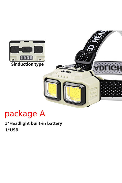 Choice 025TD-A مصباح رأس LED قوي، قابل لإعادة الشحن عبر منفذ USB، مقاوم للماء...