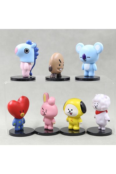 Choice BT21 6cm 7pcs figure korea pop kpop mini figure bts Bt21 koya Model Creative Desktop Accessories ...