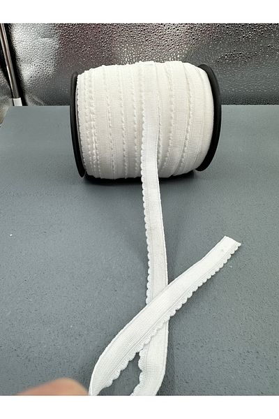 paşateks since 1995 şekil 5 Meters Ecru Raised Daisy Lingerie Rubber - 1.5 cm