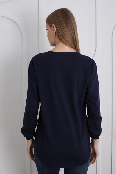 Trendbade Butik Γυναικεία (λεπτή) μακρυμάνικη μπλούζα με σκίσιμο