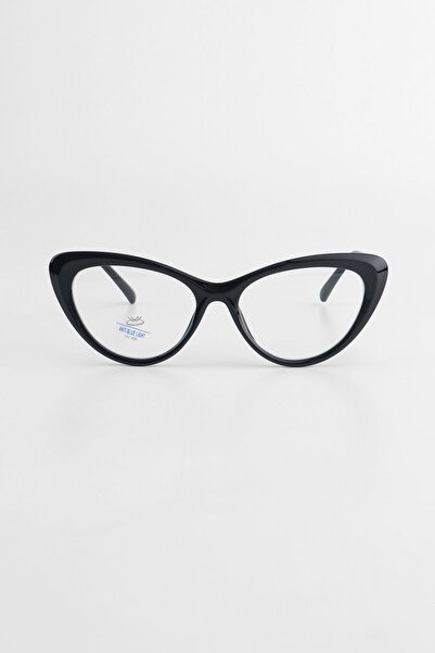 Kapin Swed Cateye Çerçeve Mavi Işık Filtreli Gözlük - Siyah