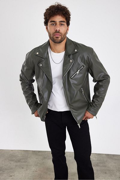 Weyeze Af-K58533Lns Model Leather Coat