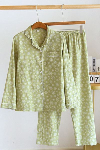 PEMBİŞ HOMEWEAR Σετ πιτζάμες με πλεκτό ειδικό ύφασμα Beatiful Crinkle Snowflake