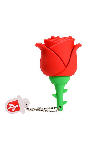 Choice 64GB Red Cartoon Red Rose USB Flash Drives 128GB Pink Memory Stick 64GB Creative Gift for Kids Pen D