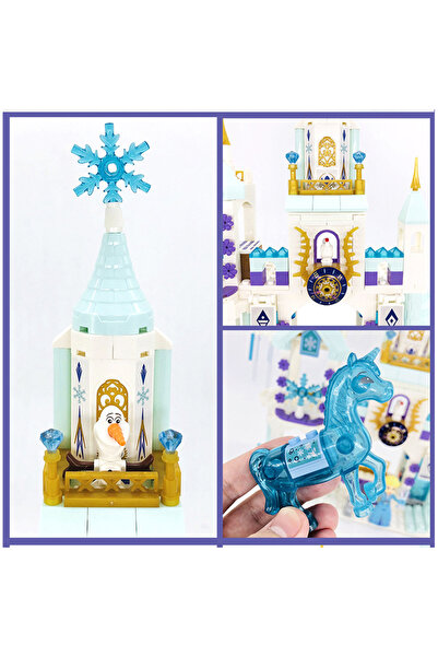 Choice1 مجموعة مكعبات بناء قلعة الجليد للأميرة آنا إلسا من ديزني فروزن دريم برينسيس، هدايا ألعاب