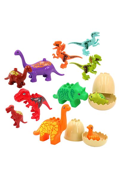 Choice Big Building Blocks Animals Parts Zoo Sets Dinosaur Assemble Accessory Compatible Duplon Bricks J...