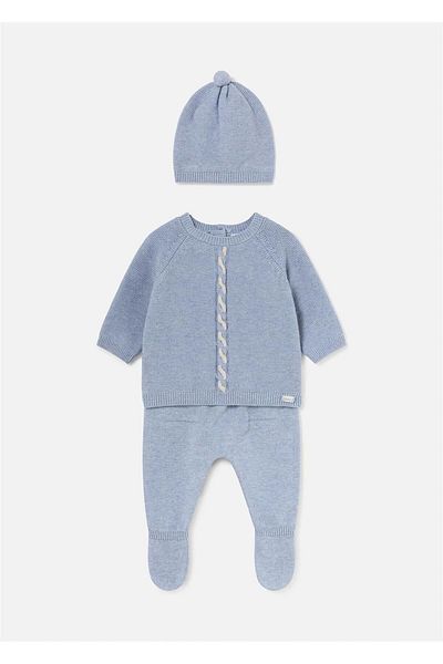 MAYORAL Blue Knitwear Set for Baby Boy - Set of 3 2511