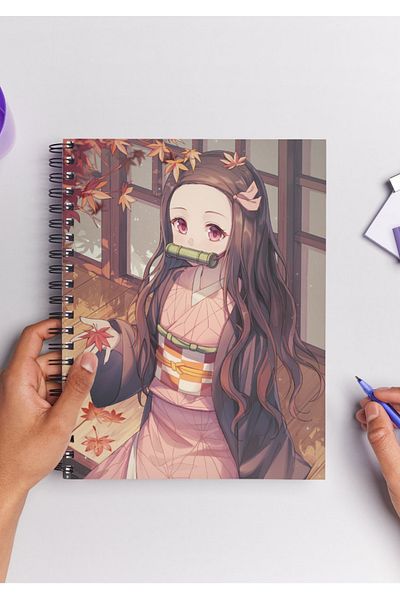 Home دفتر ملاحظات Demon Slayer Nezuko Spiral مقاس A5 (50 ورقة)