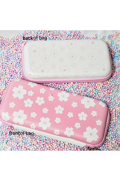 Choice White And Pink Cute Suitcase Portable Waterproof Hard Protective Storage Bag For Nintendo Switch /o