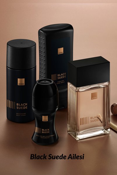 AVON Black Suede Erkek Rollon 50 Ml. Üçlü Set