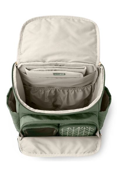 Skip Hop Forma Multi-Compartment Organizer Mother Baby Care Green Backpack