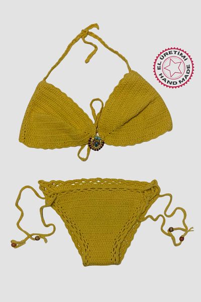 Uretti - Aslı 5776 Handmade Yellow Bikini Set