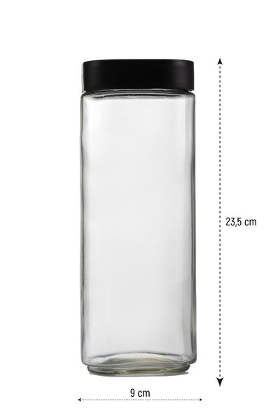 La Casa Art 6-Piece Glass Square Large Size Jar Storage Container