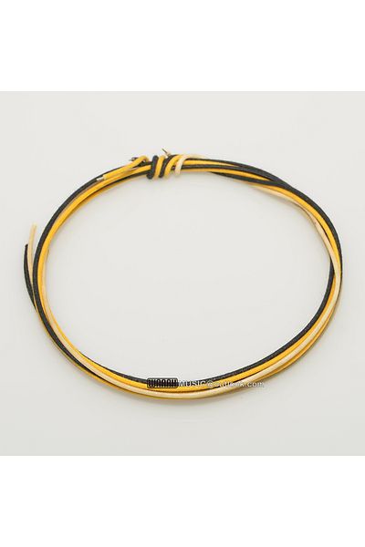 Choice 1 Metal Yellow 1 Meter Gavitt Fabric Pre-dyed 7-strand Push Back 22-watt Retro Style Guitar Cord For