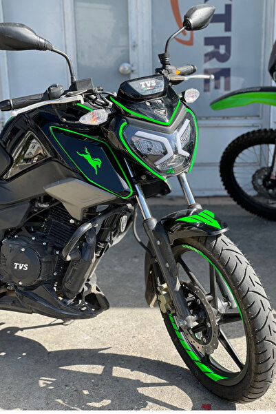 Banxtre مجموعة ملصقات مكونة من 16 قطعة باللون الأخضر النيون لـ TVS Raider 125...
