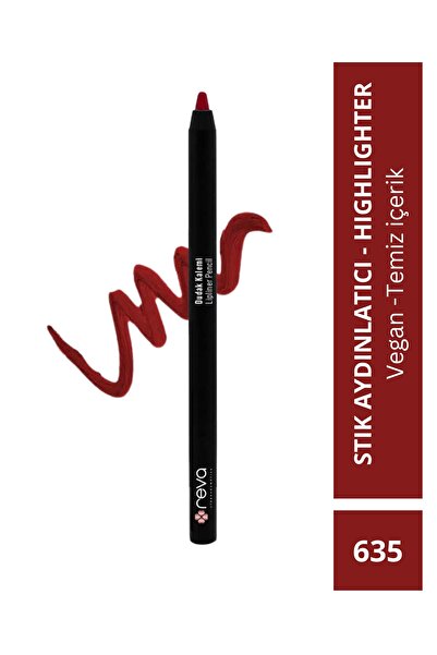 REVA Vegan Clean Lip Liner – Kremsi Yapıda Dolgunlaştırıcı Dudak Kalemi Crimson No:635