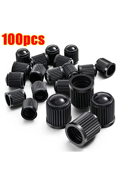 Choice8 100 قطعة من أغطية صمامات إطارات السيارات السوداء، أغطية صمامات إطارات...