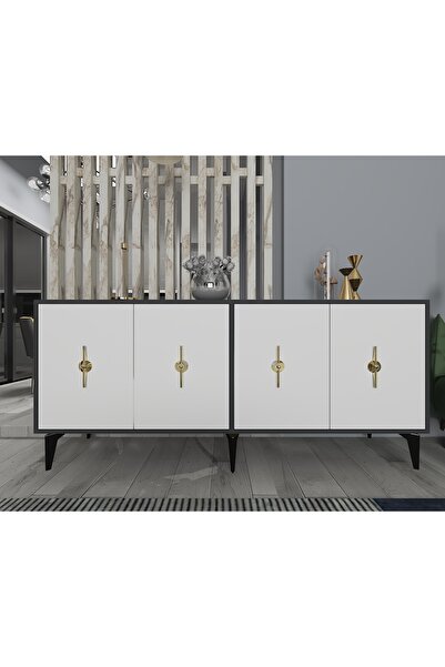 cantek dizayn Figoraa 180 Cm Konsol (KX180) Antrasit-beyaz