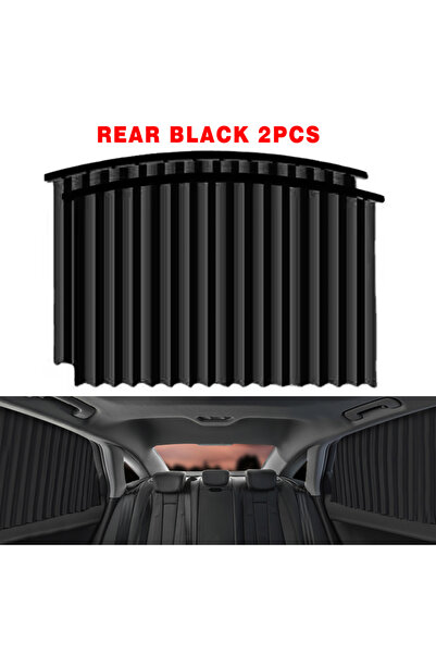 Choice1 REAR BLACK 2PCS Universal Car Sunshade Curtain Magnets Side Window Sh...