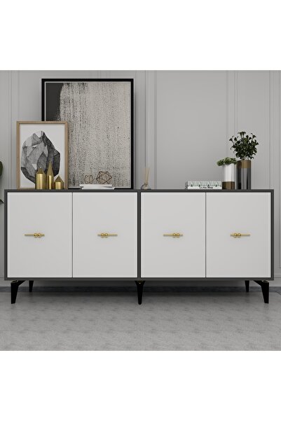 DEMONTE DECOR Sinta 180 Cm Konsol (KX180) Antrasit-beyaz