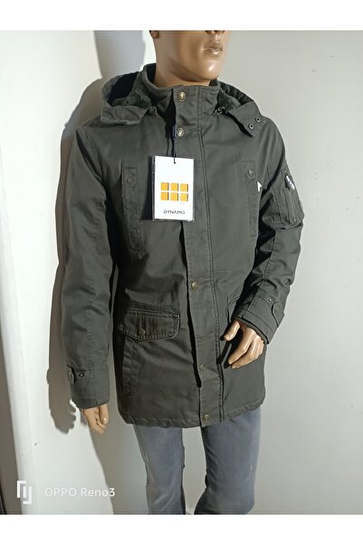 DYNAMO Military Green Hooded Waterproof 100% Cotton Parka with Fur Inside