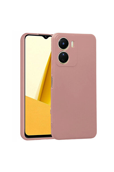 Nettech Vivo Y16 Uyumlu Trend Seri Slikon Arka Koruma Kılıf - Pembe