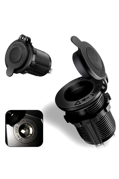 Derwell Dişi Çakmaklık Soketi 12v Kapaklı Boş Çakmak Soketi Motosiklet Araba ...