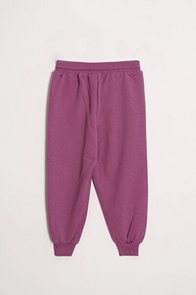 zepkids Crew Neck Long Sleeve Purple Color Girl's Tracksuit Set