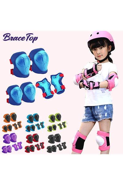 Choice Kids Knee Pads Elbow Pads Age 3-7 Toddler Boys Girls, 6 In 1 Protective Gear Safety Set with Wris...