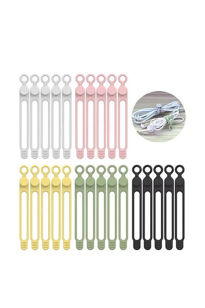 Choice Silicone Cable Ties, Cord Organizer, Cable Straps, Reusable Cord Ties, Travel Cable Organizer, Cu...