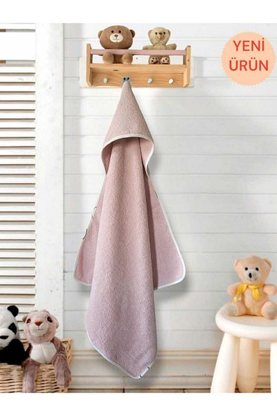 Alpar Tekstil Outlet Cotton Girl-Boy Newborn-Baby Bath Towel Swaddle Plain/Powder