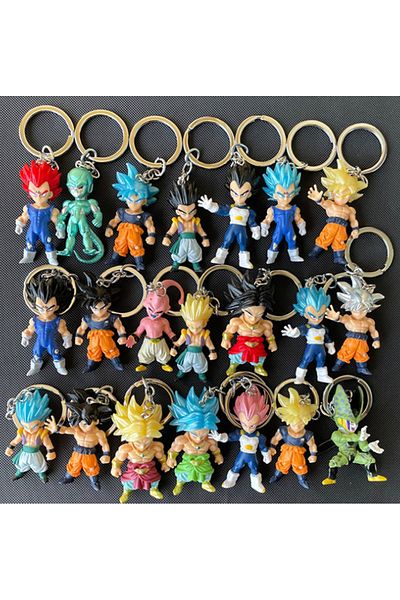 Choice Random 1 Pc Dragon Ball Anime Figure Keychain Son Goku Vegeta Majin Buu Toy Bag Pendant Random 1pc C