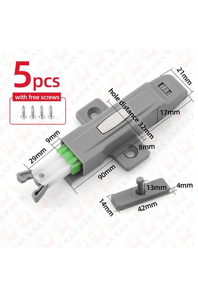 Choice Type 1 Kak 5pcs Push To Open Cabinet Catches Kitchen Buckel Locks Hidden Cabinet Handles Adjustable