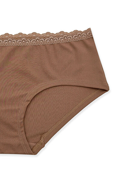 HNX 3-х частинні трусики з інтерлоком, витонченим мереживом і низькою талією