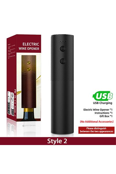 Choice B-No Accessories Electric Wine Bottle Opener Automatic Red Wine Corkscrew Rechargeable Wine Opener w