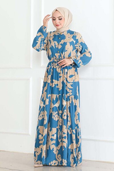 SGS Hijab φόρεμα με σχέδιο Indigo Mina